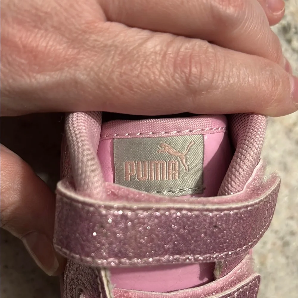 Puma Sparkly Pink Toddler Shoes - Picture 2 of 9